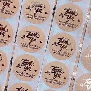 40 Small Thank You Stickers! (Quarter Size)